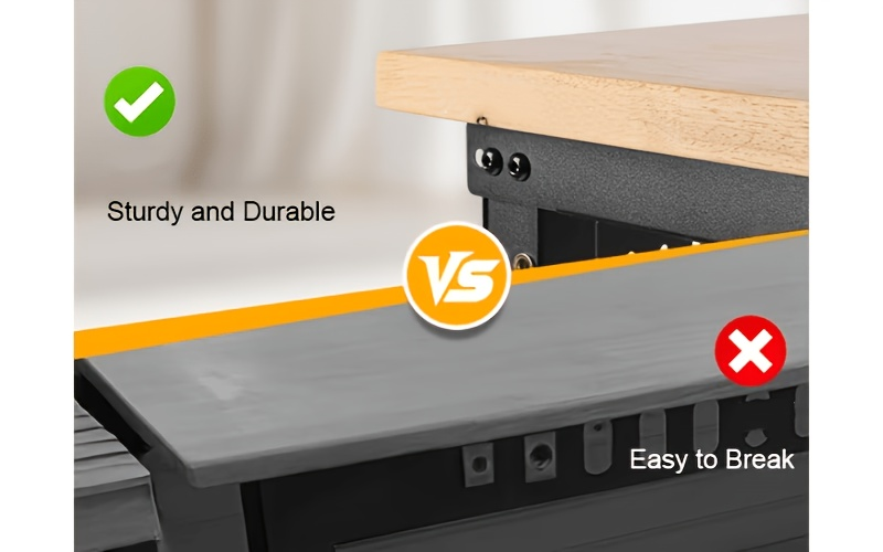 Adjustable 28–40-Inch Wood-Top Workbench in 60- or 96-Inch Widths with Pegboard, Wheels and Power Strip — image 17