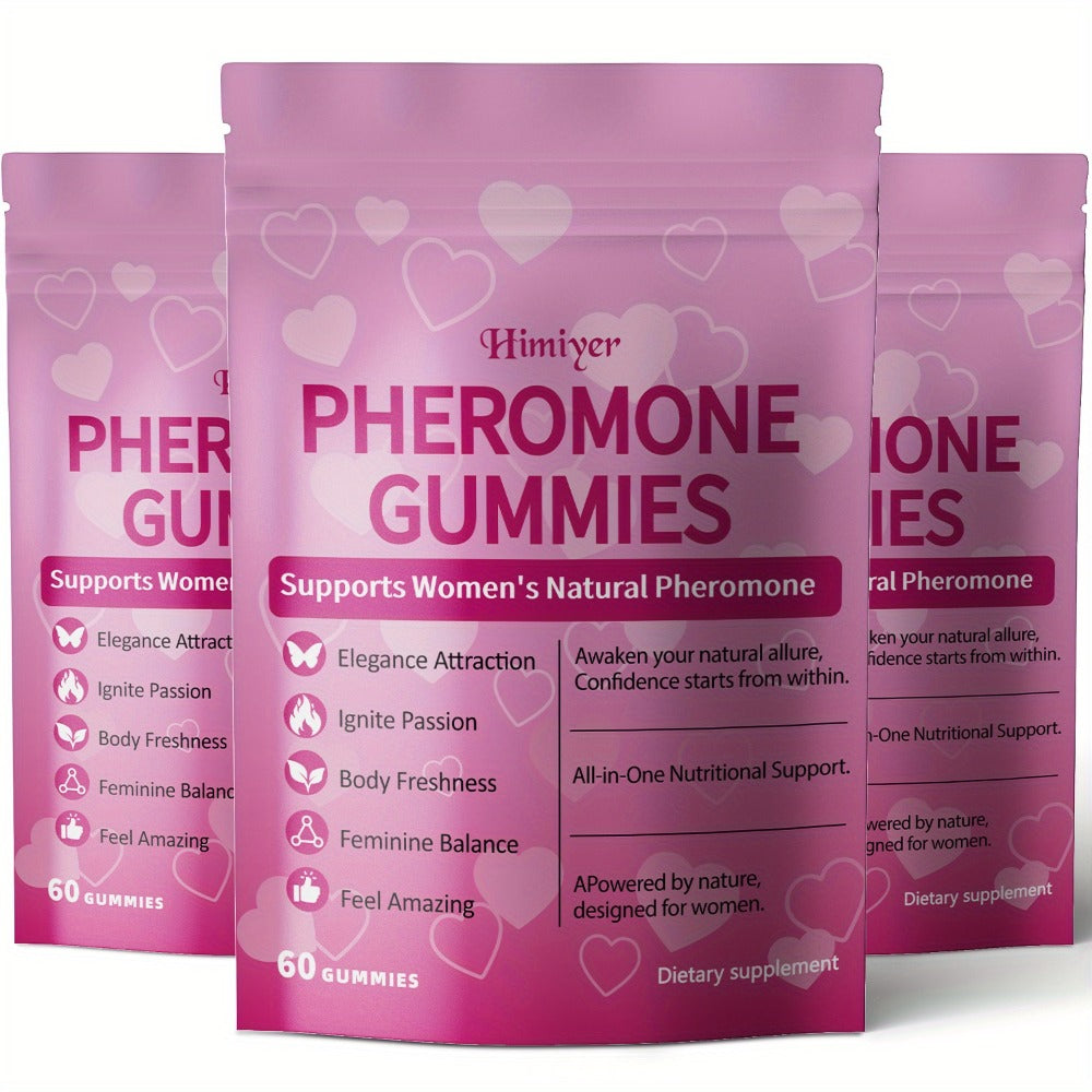 Women's Pheromone Gummies with L-Arginine, Maca & Beetroot, Natural Attraction, Confidence & Feminine Balance Supplement — im