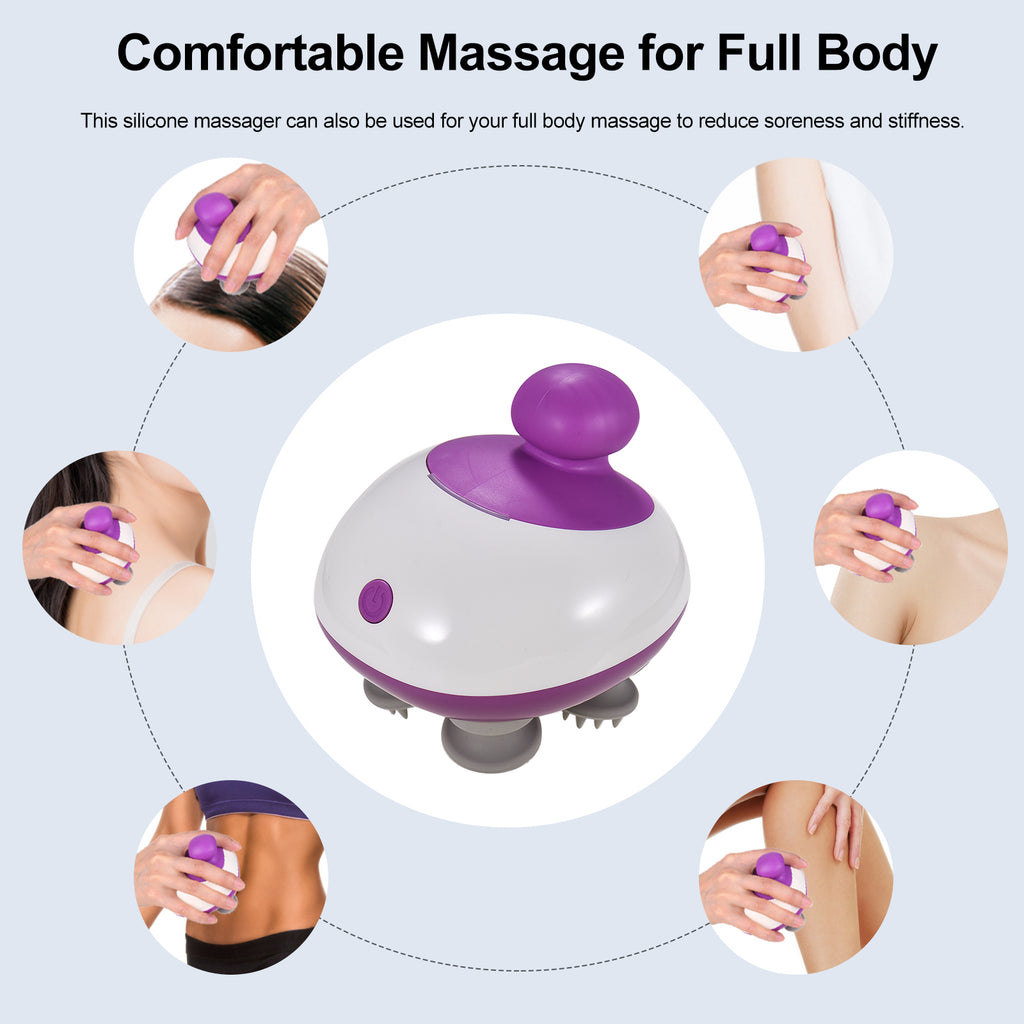 Silicone Scalp Care Smart Kneading Vibration Portable Rechargeable Massager