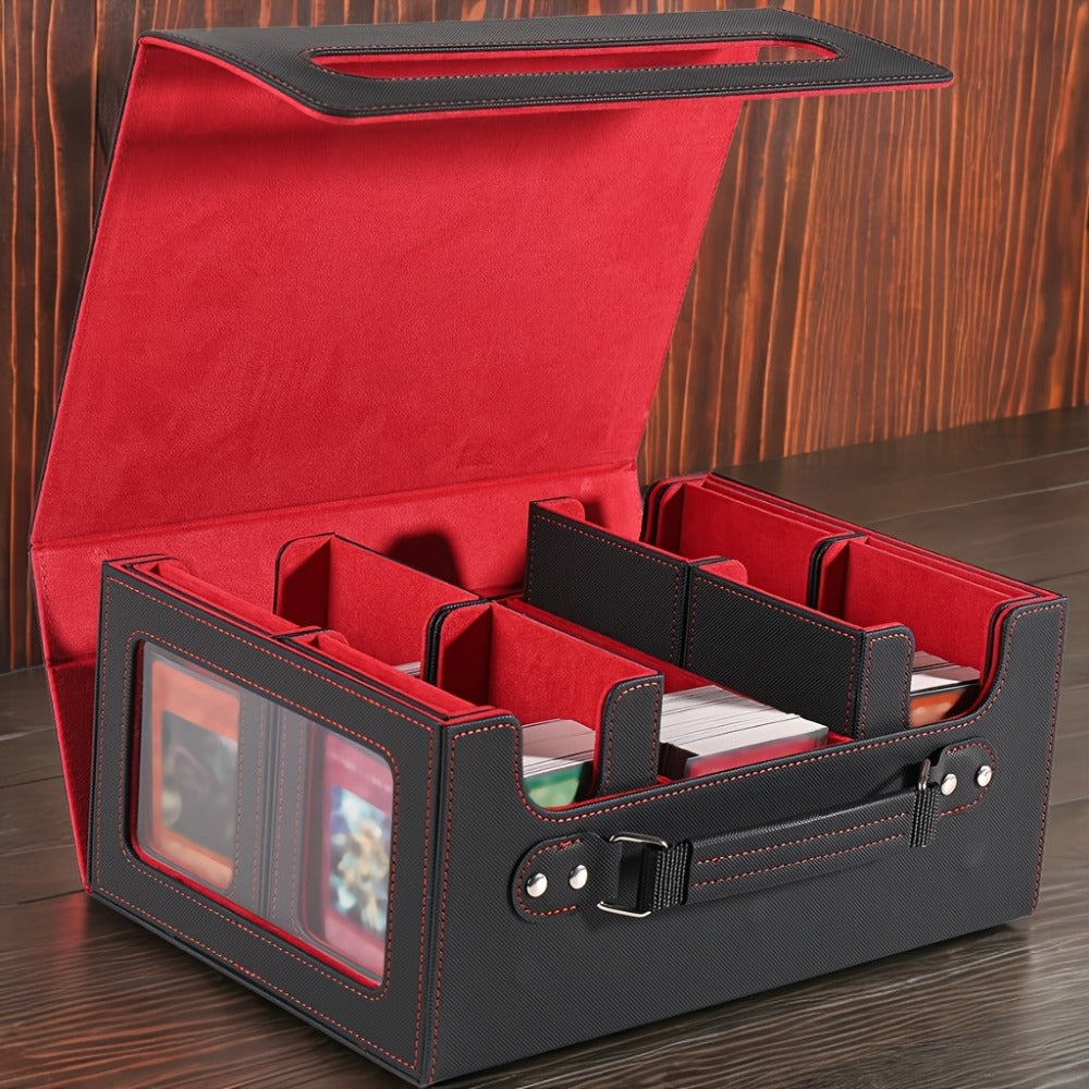 5-in-1 Card Storage Box 400+ Cards – Detachable Sports Card Organizer Display Case for Pokemon MTG Baseball Football TCG Trad