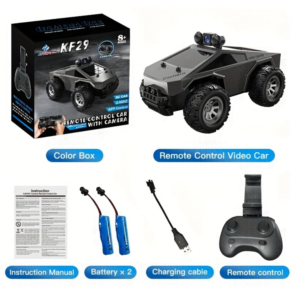 RC Off-Road Pickup Truck 1:28 Scale with 480P HD Camera, 2.4GHz App Control & Virtual Reality Function — image 3