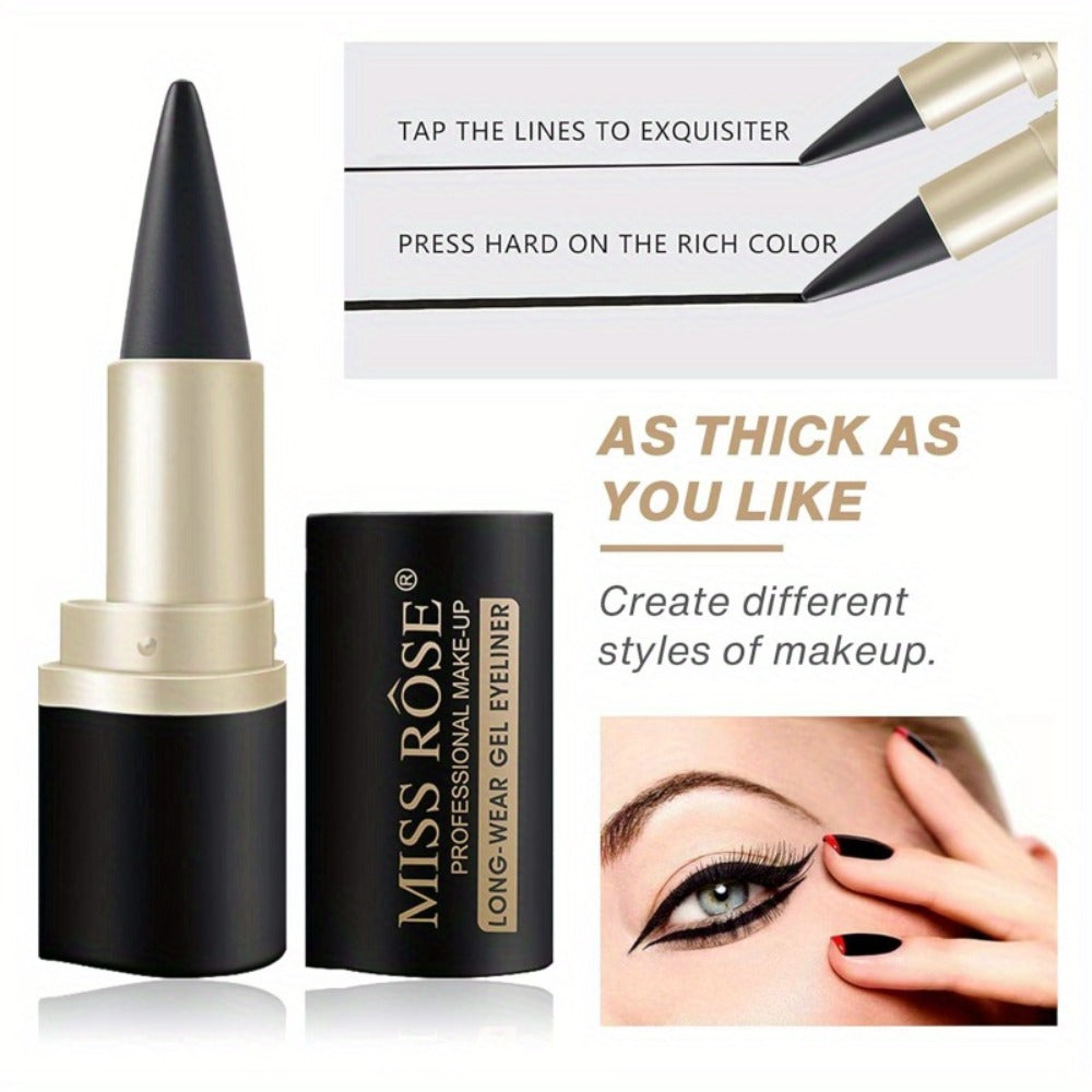 Waterproof Black Eyeliner Pencil Set 3pcs, for Makeup, Travel and Everyday Vanity Use, with the Listed Configuration — image 