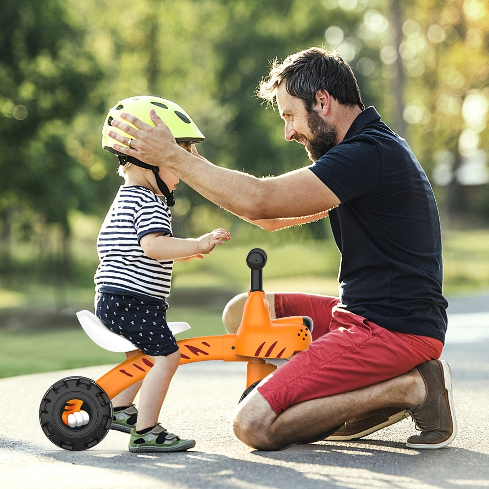 Baby Balance Bike 4 Wheels with Adjustable Seat Toddler Walker Ride On Toy with the Listed Color, Size or Set Options for Eve
