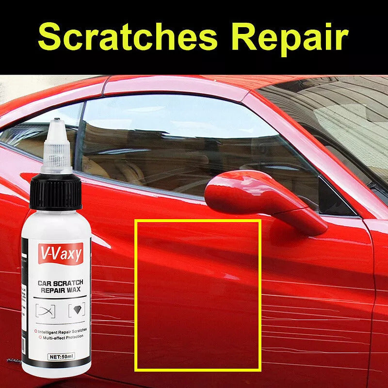 Car Scratch Repair Wax by V-Vaxy, Three 50ml Bottles with Three Sponges and Three Towels for Paint Application — image 2