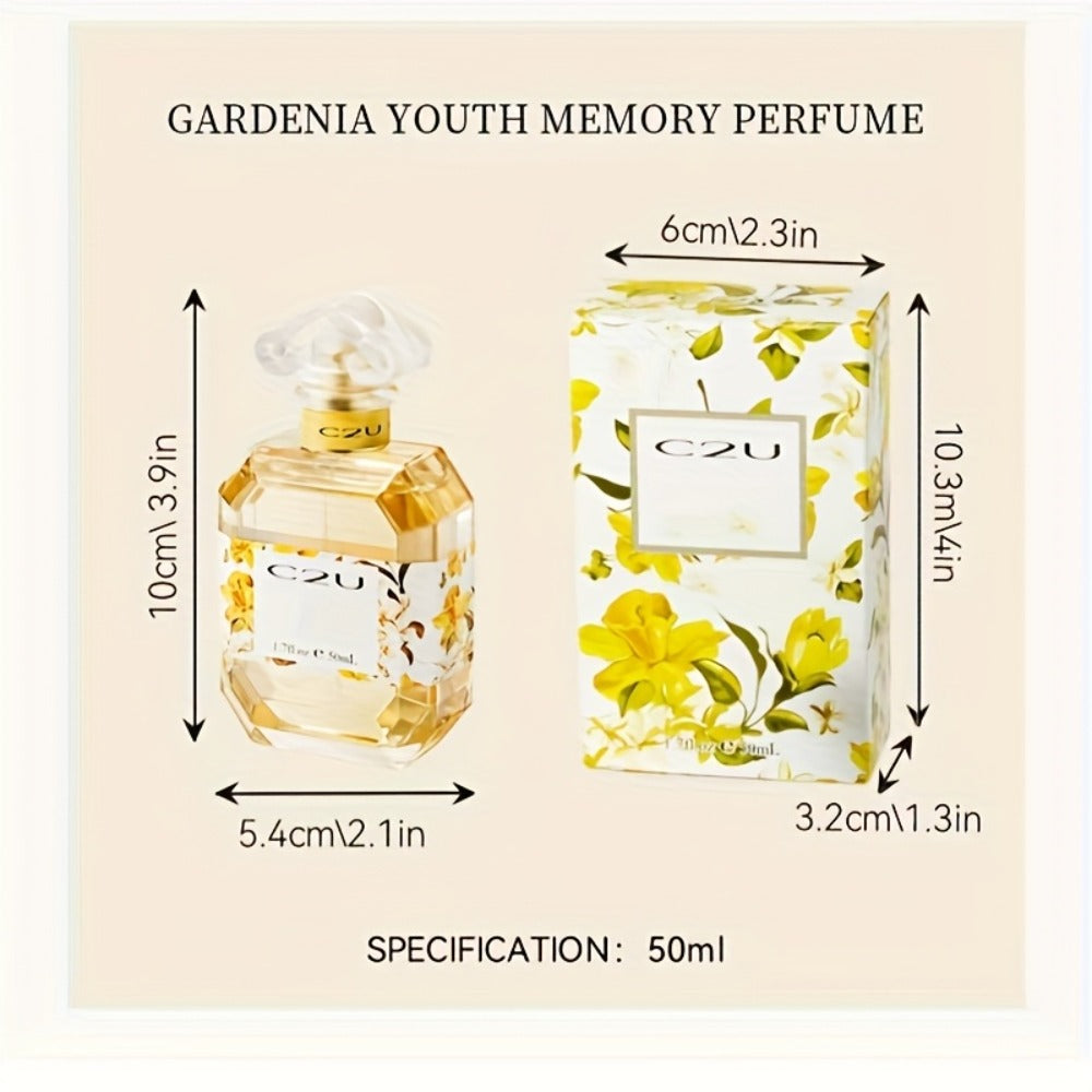 Eau de Toilette Gardenia Fragrance for Women 50ml Spray in Faceted Bottle and Floral Boxed Presentation — image 4