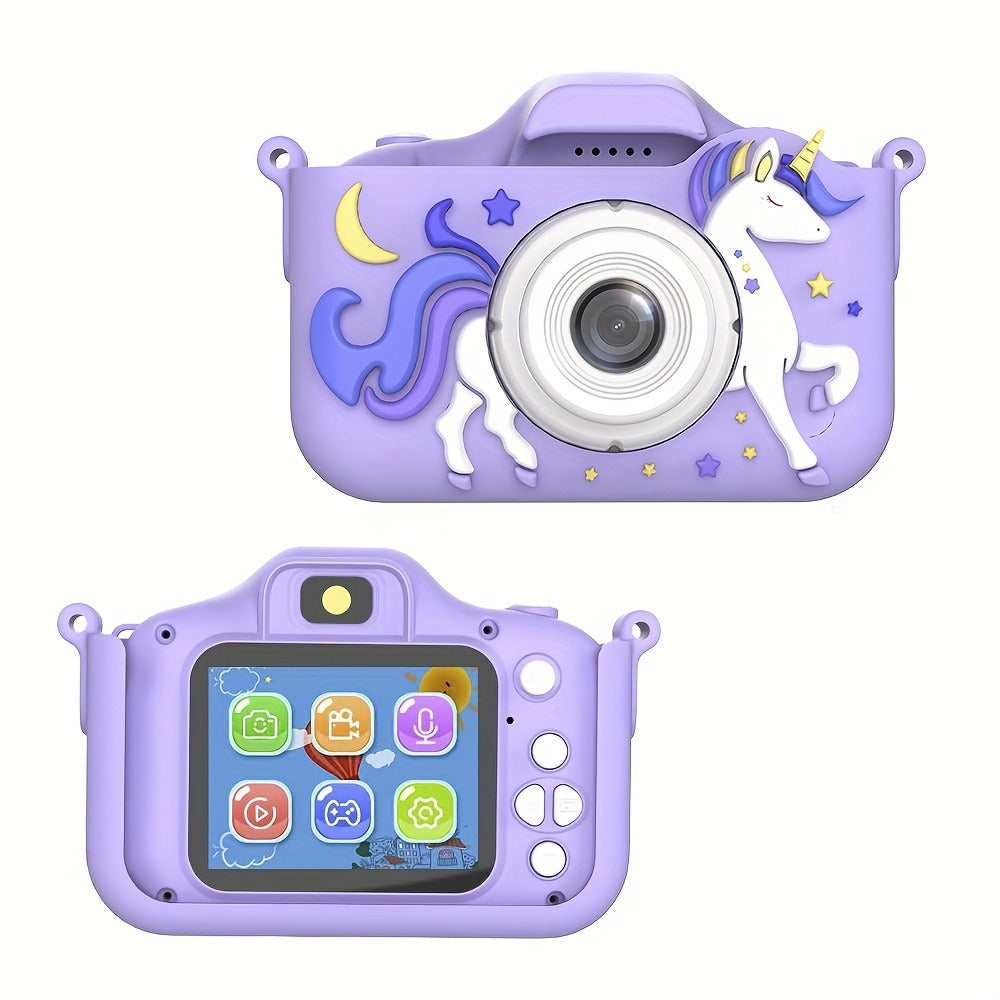 Kids Digital Camera with Rear Screen, Cartoon Unicorn or Dinosaur Shell and Pink, Purple, Blue or Green Options — image 6