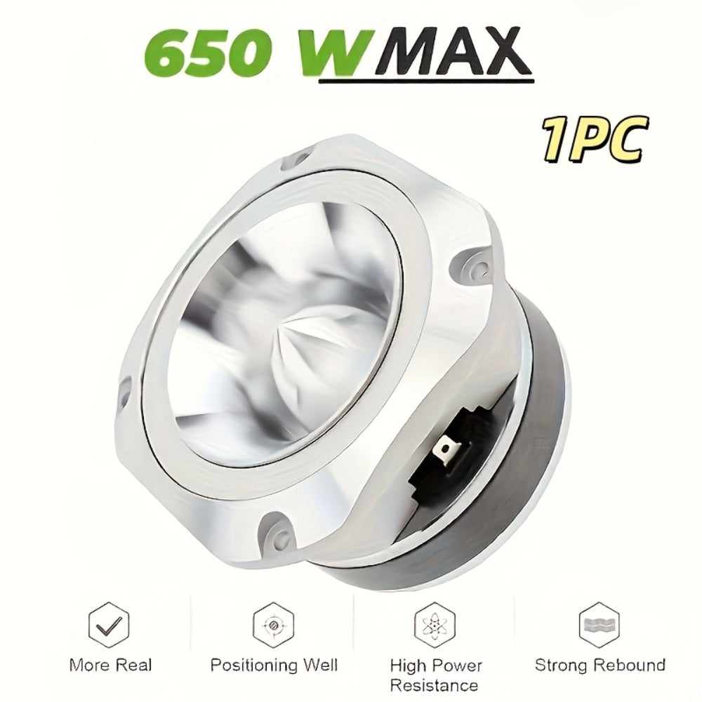 4 Inch Bullet Tweeter 600W Aluminum Frame – 6 Ohm Chrome HiFi Super Tweeter for Car Audio System, Stereo High-Frequency Speak