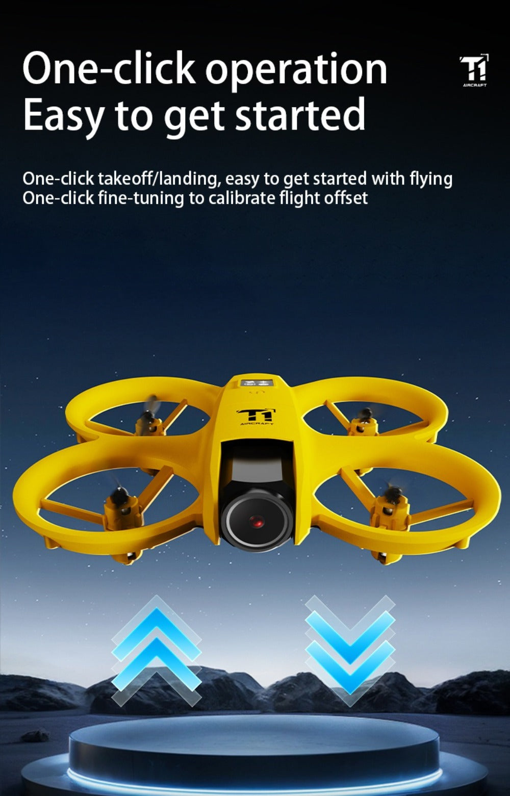 180° Rotating Dual Camera Drone Optical Flow Positioning Gyroscope Stabilization 360° Roll One-Button Takeoff Landing Calibra