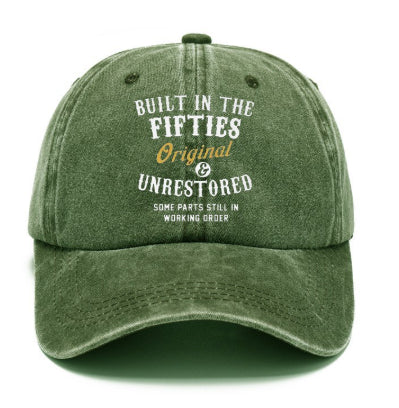 Washed Cotton Printed Distressed Vintage Dad Men's Baseball Cap