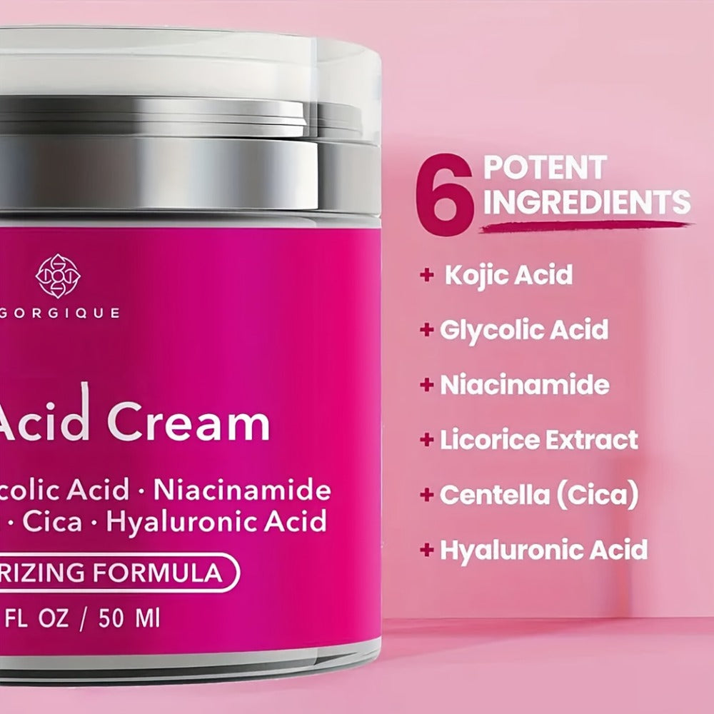 Face Cream Kojic Acid and Hyaluronic Acid 50ml Formula in One-Jar or Two-Jar Pack Options for AM and PM Use — image 2