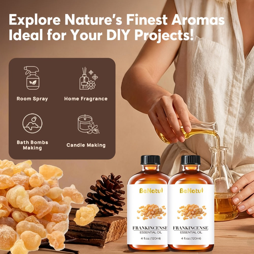 120ml Essential Oil Bottle with Frankincense, Lemon, Lemongrass or Rosemary Labels and 1- or 2-Bottle Options — image 8