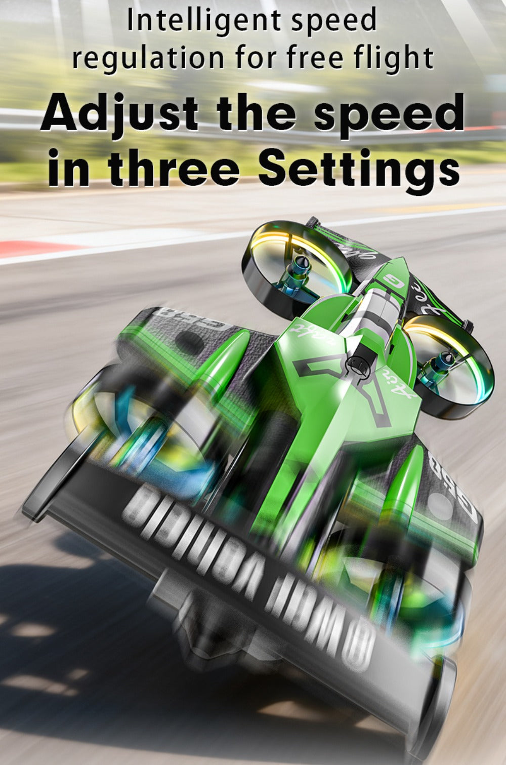 2-in-1 Mini RC Car and Drone Combo Dual Mode Switch One-Touch Takeoff Stable with the Listed Color, Size or Set Options for E