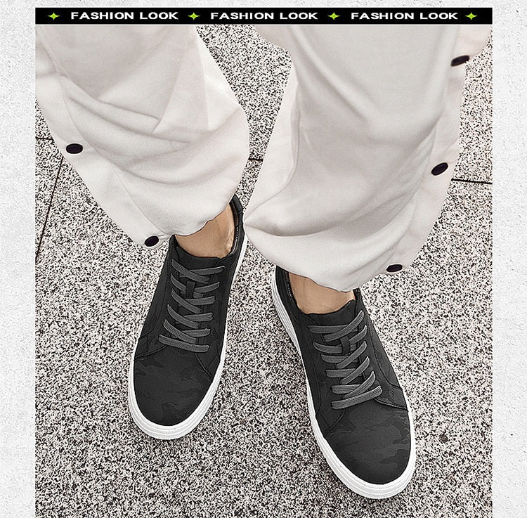 Mens Invisible Height Increasing Thick Soled Elevating Shoes Mens Casual White Trendy Athletic Sneakers