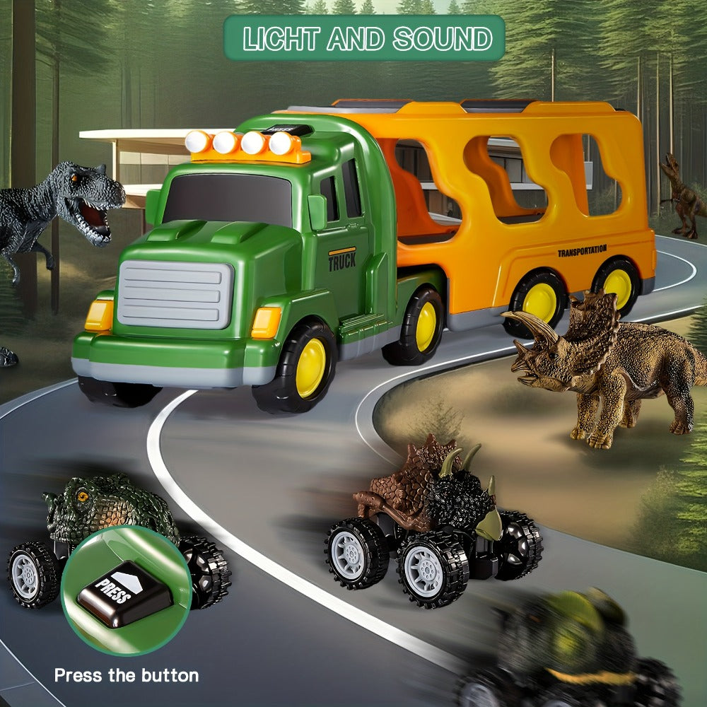 Dinosaur Transport Truck Toy Set with Lights & Sounds with the Listed Color, Size or Set Options for Everyday Use — image 10