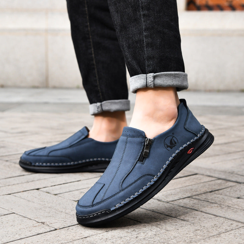 Mens Lace-up Leather Outdoor Casual Shoes