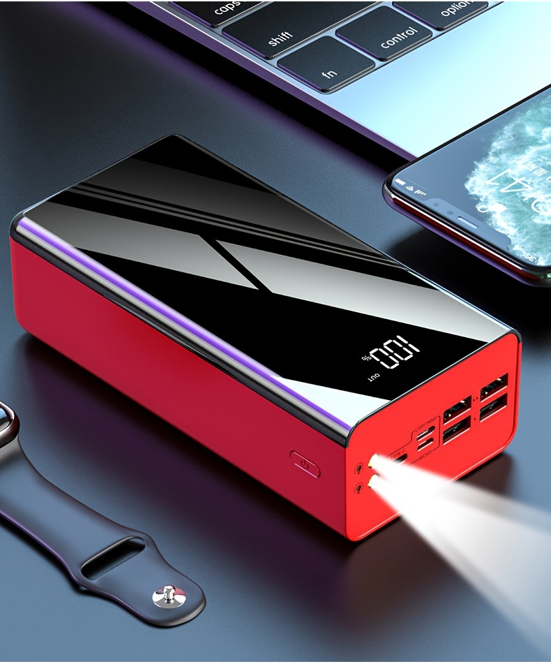 Portable Charger 50000mAh Large Power Bank LED Light Power Display Multi-Port USB-C Micro for an Everyday Personal Care Routi