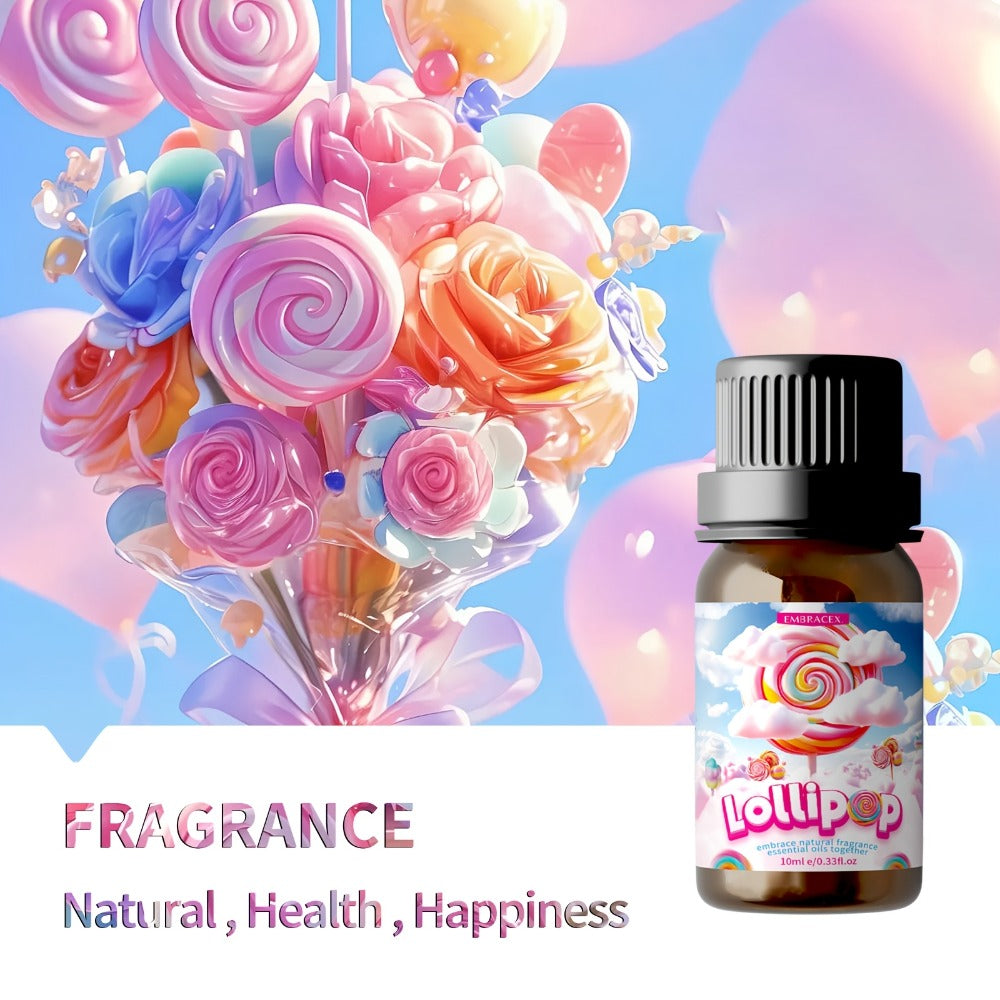 Lollipop Scented Fragrance Oil 10ml Alcohol Free Sweet Aroma for Diffuser Body Massage DIY Candle Soap Making Unisex Gift Wom