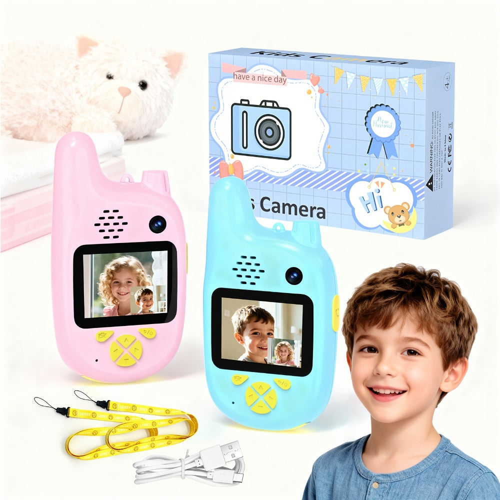 Walkie Talkies, Kids Video 2 Pack Video Call, Voice Changer & Dual Camera, Long Range Outdoor Toy — image 2