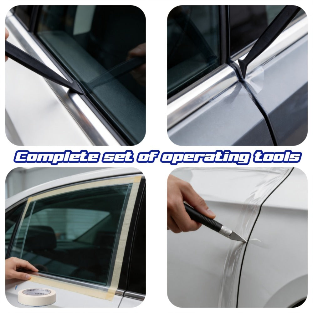 Window Tint Tool Kit 36PCS Felt Squeegee Scraper Set for Car Vinyl Wrap Film Installation DIY Beginner Window Tinting Tools C