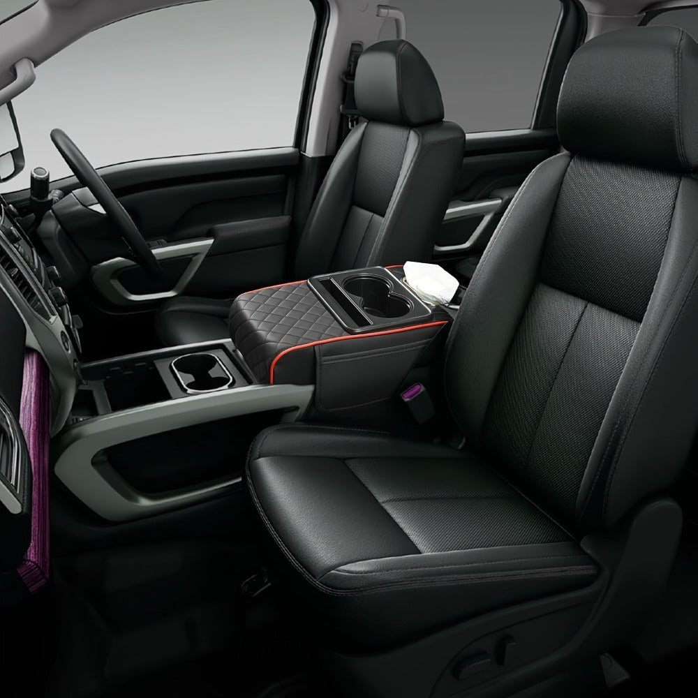 Center Console Armrest Organizer with Two Cup Holders, Tissue Slot, Side Pockets and Eight Color or Trim Options — image 7