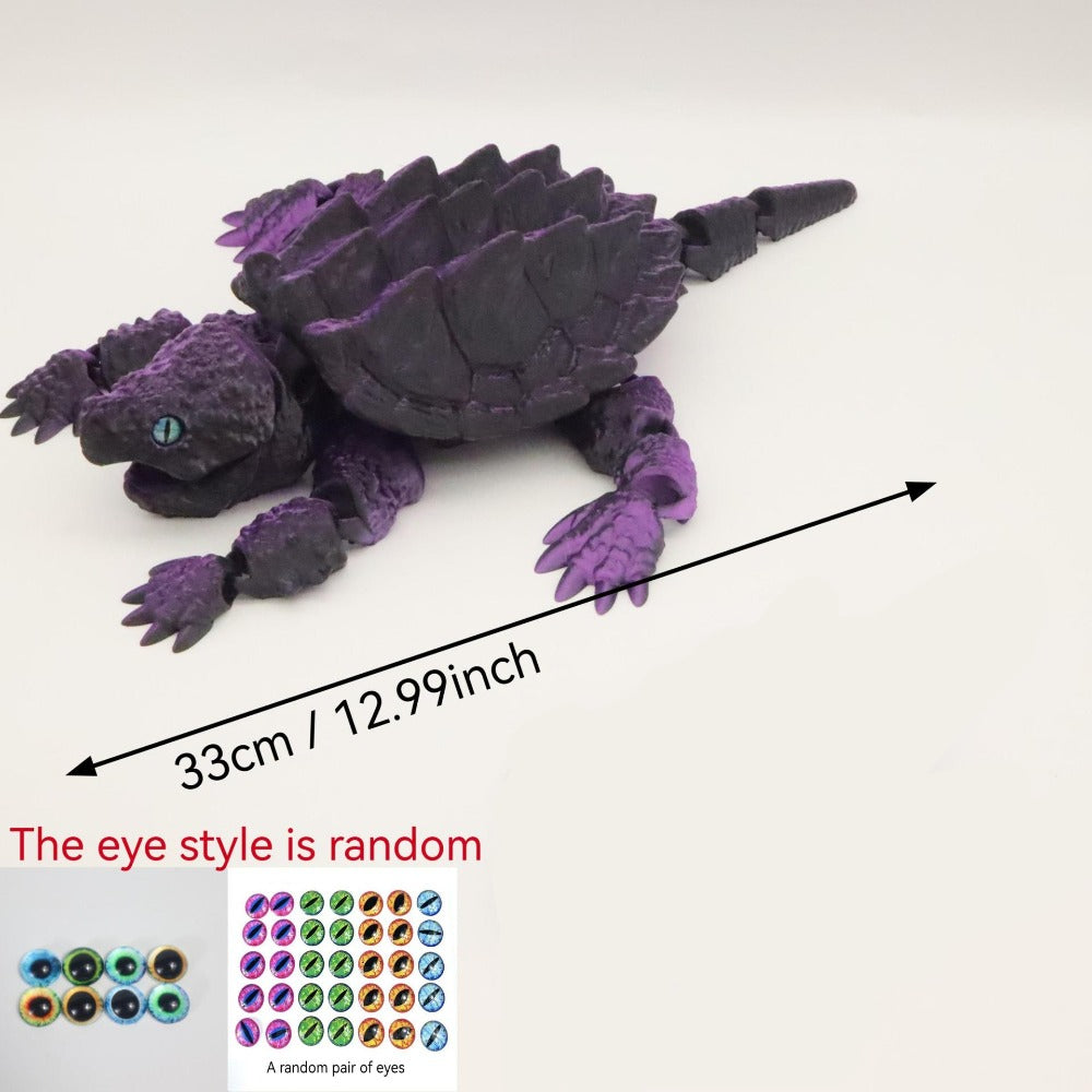 Articulated Crocodile & Turtle 3D Printed Figure, Large Flexible Movable Joints Poseable Animal Collectible — image 2
