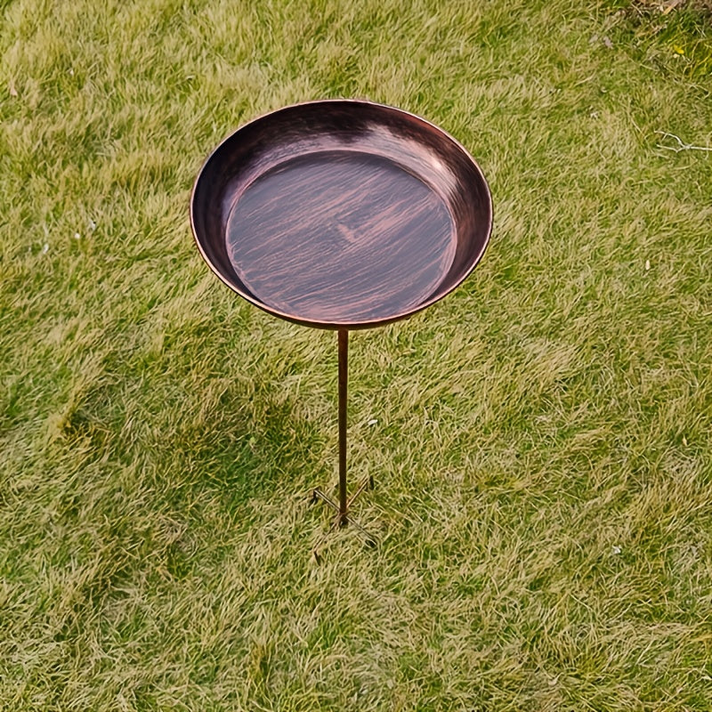 Garden Bird Station Options with 87.99-Inch Four-Hook Pole, Round Feeder or Leaf-Accent Bath — image 10