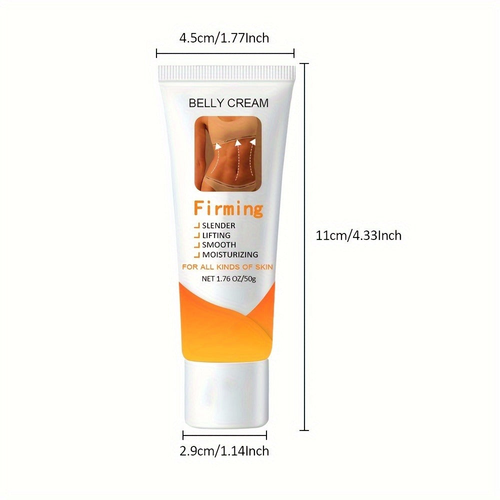 Body Moisturizer 50g Belly Cream in Squeeze Tube with White Cream Texture for Abdomen, Buttocks and Thigh Massage — image 5