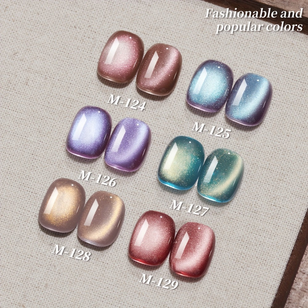 Gel Nail Polish 6-Color Magnetic Cat-Eye Sets in Aurora, Dopamine or Bubble-Summer Collections — image 8
