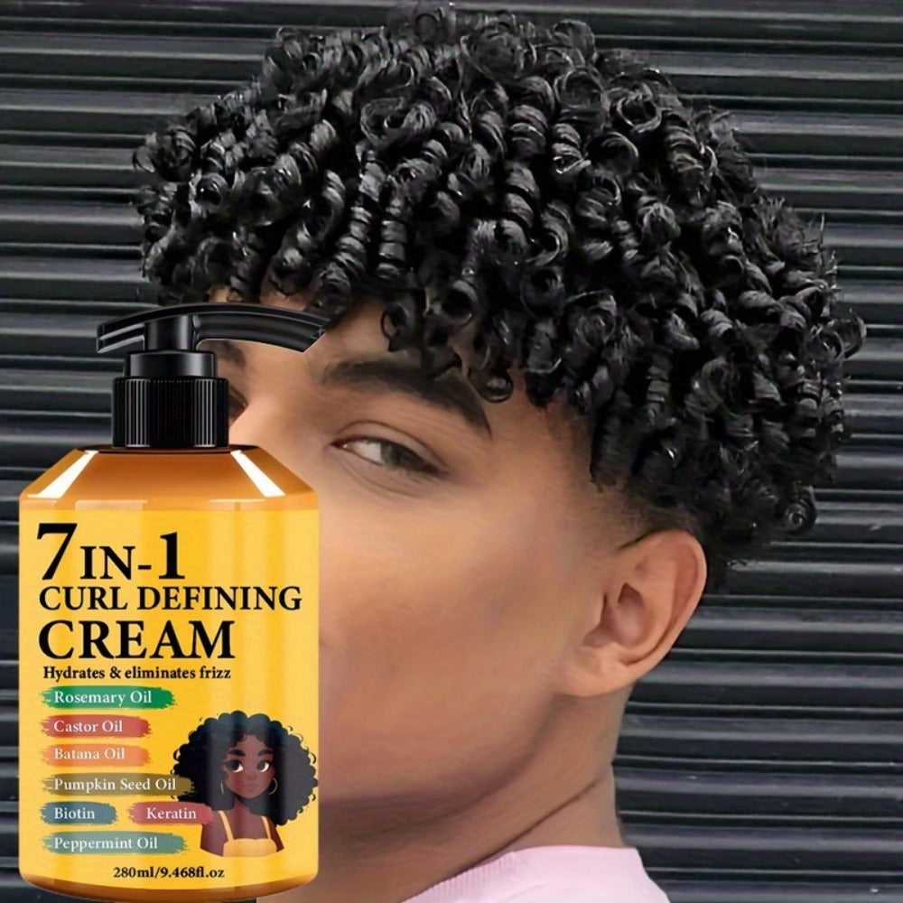Curl Cream for Wavy & Curly Hair 9.47oz – 7-in-1 Moroccan Argan Oil & Rosemary Formula for Long-Lasting Hold — image 9