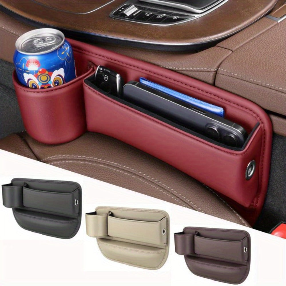 Seat-Gap Car Organizer with Cup Recess and Phone Storage in Four Color Pairs or Left-Side Black Pack — image 14