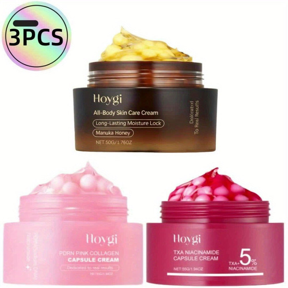 Face Cream PDRN Collagen Three-Piece Capsule Set with Vitamin C and Niacinamide for Day or Night Use — image 11