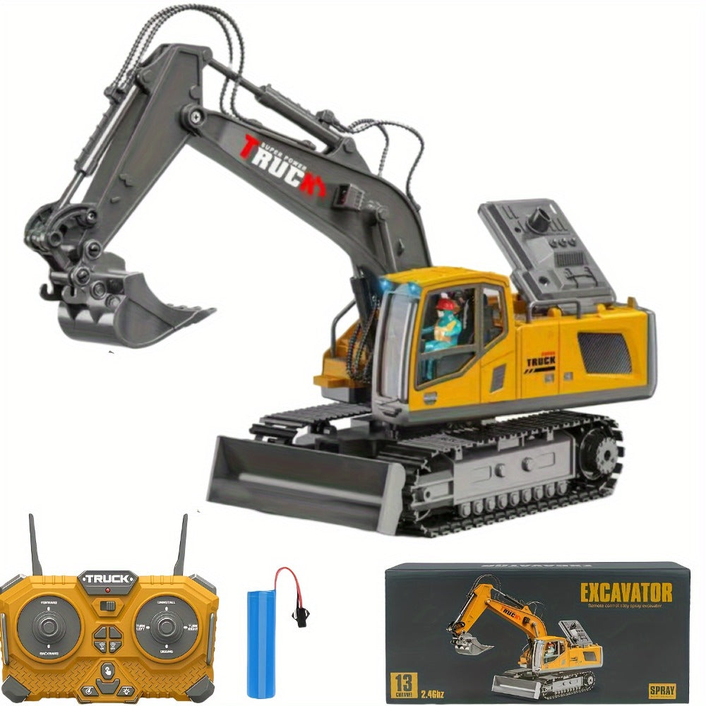 RC Excavator 120-Minute Battery Life Metal Shovel LED Lights with the Listed Color, Size or Set Options for Everyday Use — im