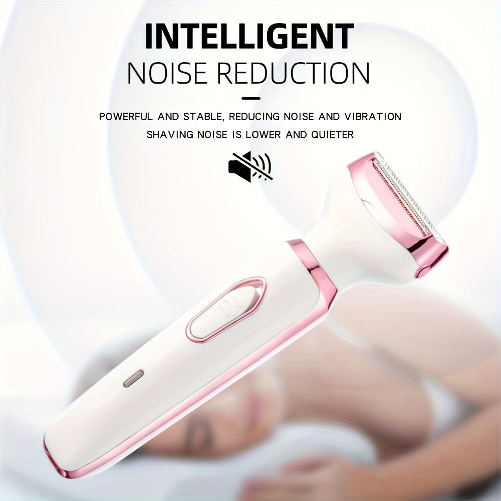 Electric Shaver for Women 4-in-1 Rechargeable Grooming Kit – Painless Hair Remover Eyebrow Trimmer Nose Hair Bikini Trimmer —
