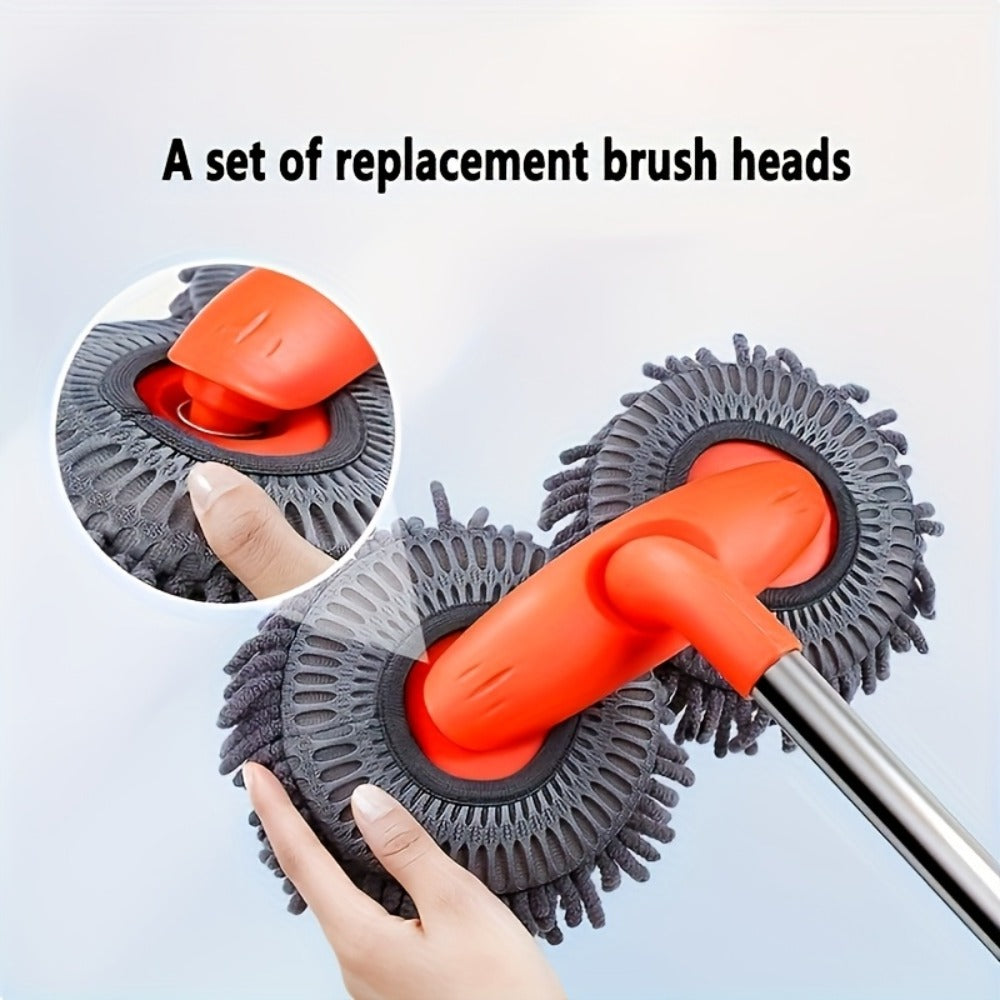 Car Wash Mop with Three-Stage Extension Handle, Rotating Microfiber Head and Replacement Head Option — image 3