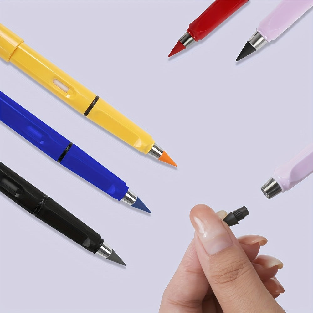 132-Piece Refillable Color Pencil Art Set with 12 Pen Bodies and 120 Replacement Drawing Tips — image 4