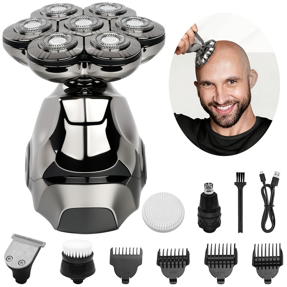 Electric Shaver 8D Floating Rotary Head with IPX5 Wet/Dry Use, LED Display and Two Grooming Set Options — image 6