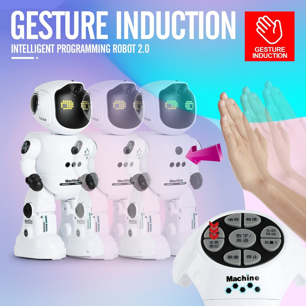 Gesture Control RC Robot Toy for Kids, Voice Recording, Programming, EMO LED Infrared Intelligent Interactive Robot — image 1