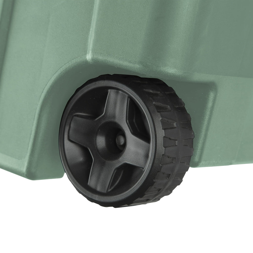 Two-Pack 40-Gallon Green Storage Bins with Latch Lids, Pull Handles and Rear Wheels for Bulk Organization — image 6