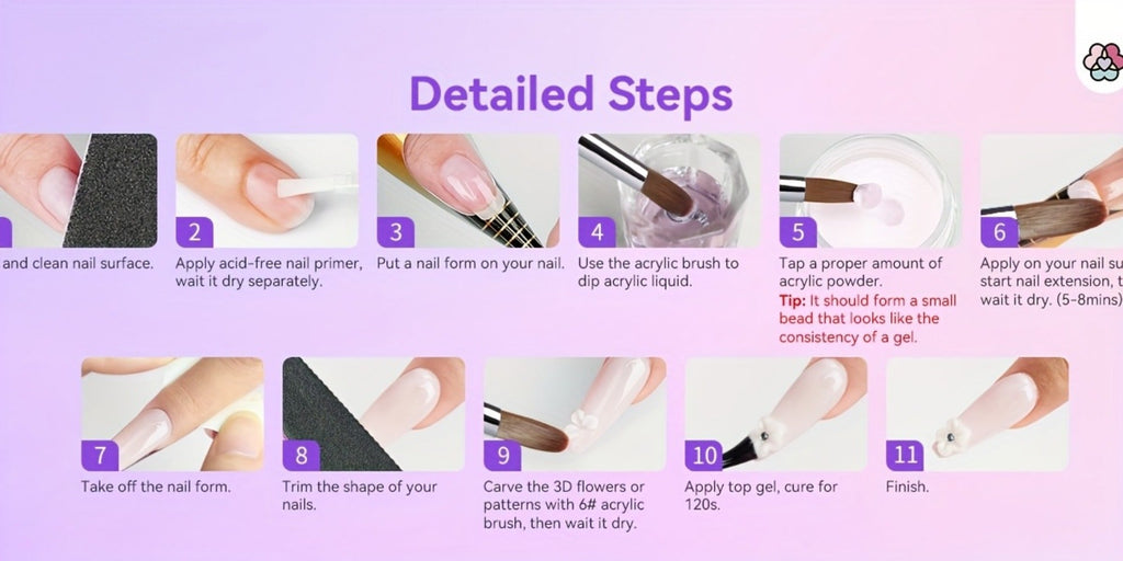 Odorless Acrylic Nail Liquid Monomer 8oz EMA Low Fume with Castor Oil & Vitamin E for Home and Salon Manicures — image 12