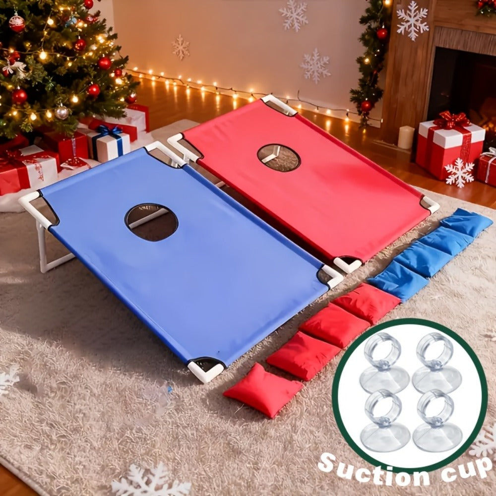 Portable Cornhole Bean Bag Toss Game Foldable Board 12 Bean Bags Storage Bag with the Listed Color, Size or Set Options for E