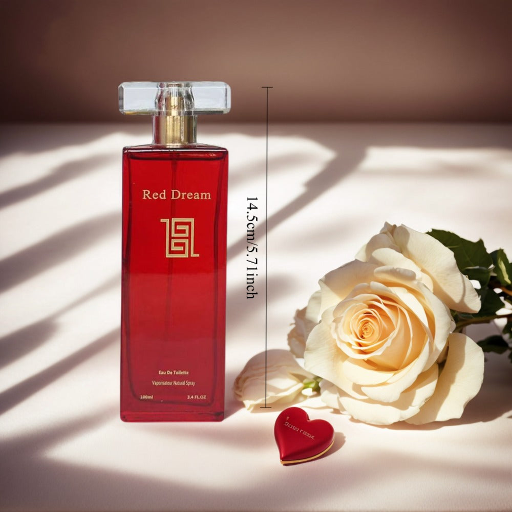 Women's Perfume Floral Eau de Parfum 3.4 oz in a Luxury Red Bottle with Golden Heart Accent — image 5