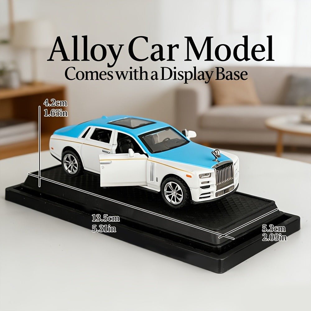 1:36 Scale Phantom Alloy Die-Cast Car Model with Openable Doors, Collectible Display Static Car Desktop Decoration — image 2