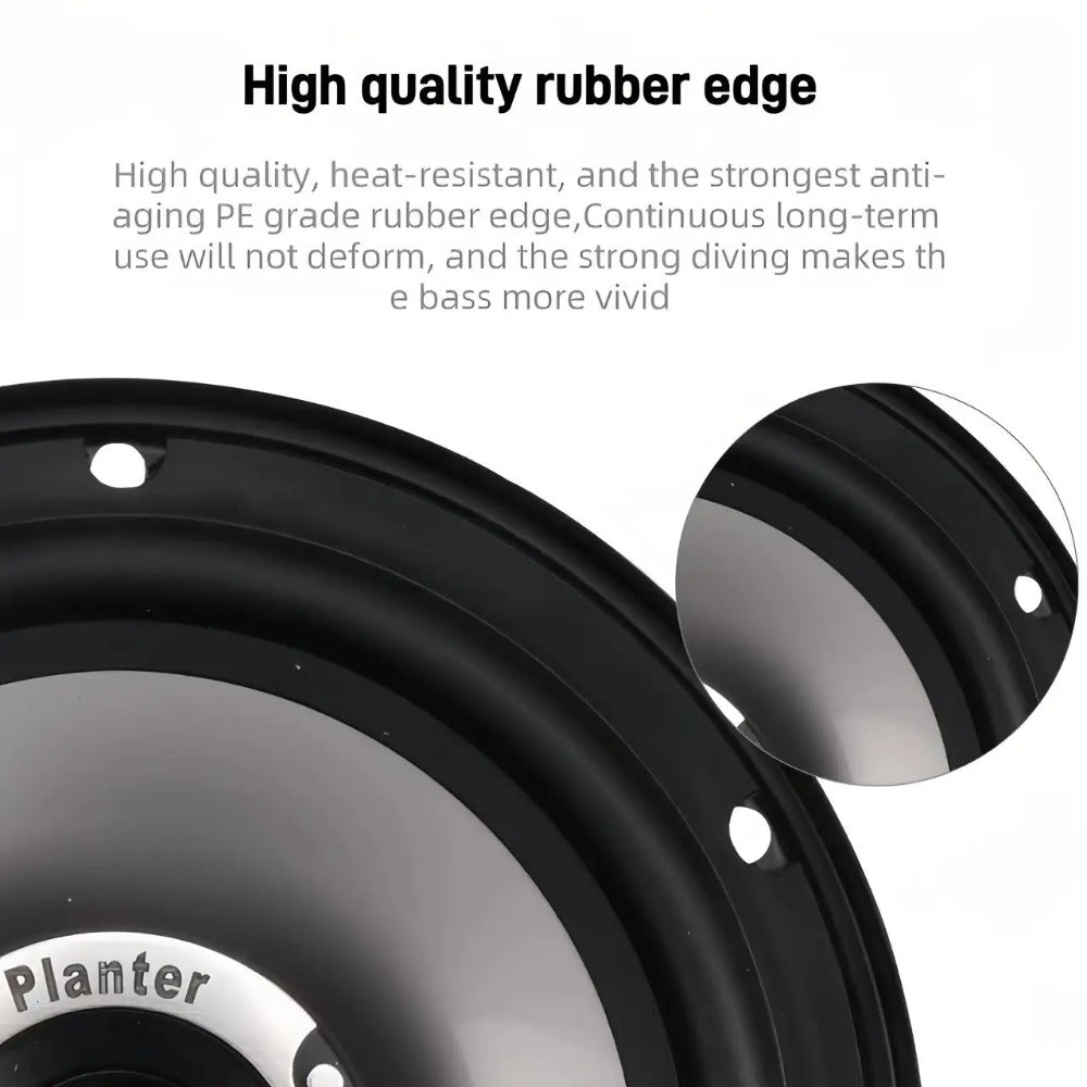 6.5 Inch 400W Car Coaxial Speakers HiFi Full Range – Rubber Edge, Strong Magnet, Universal Fit for Ford Chevy Toyota Honda — 