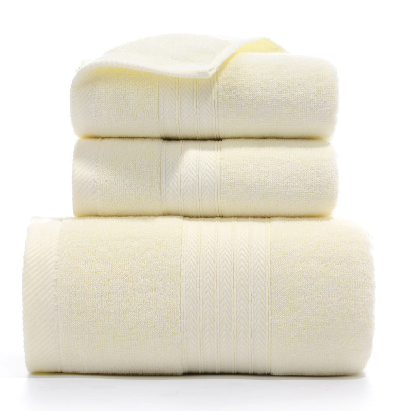 Pure Cotton Towel 3 Piece Set - Hand & Bath Towel Collection