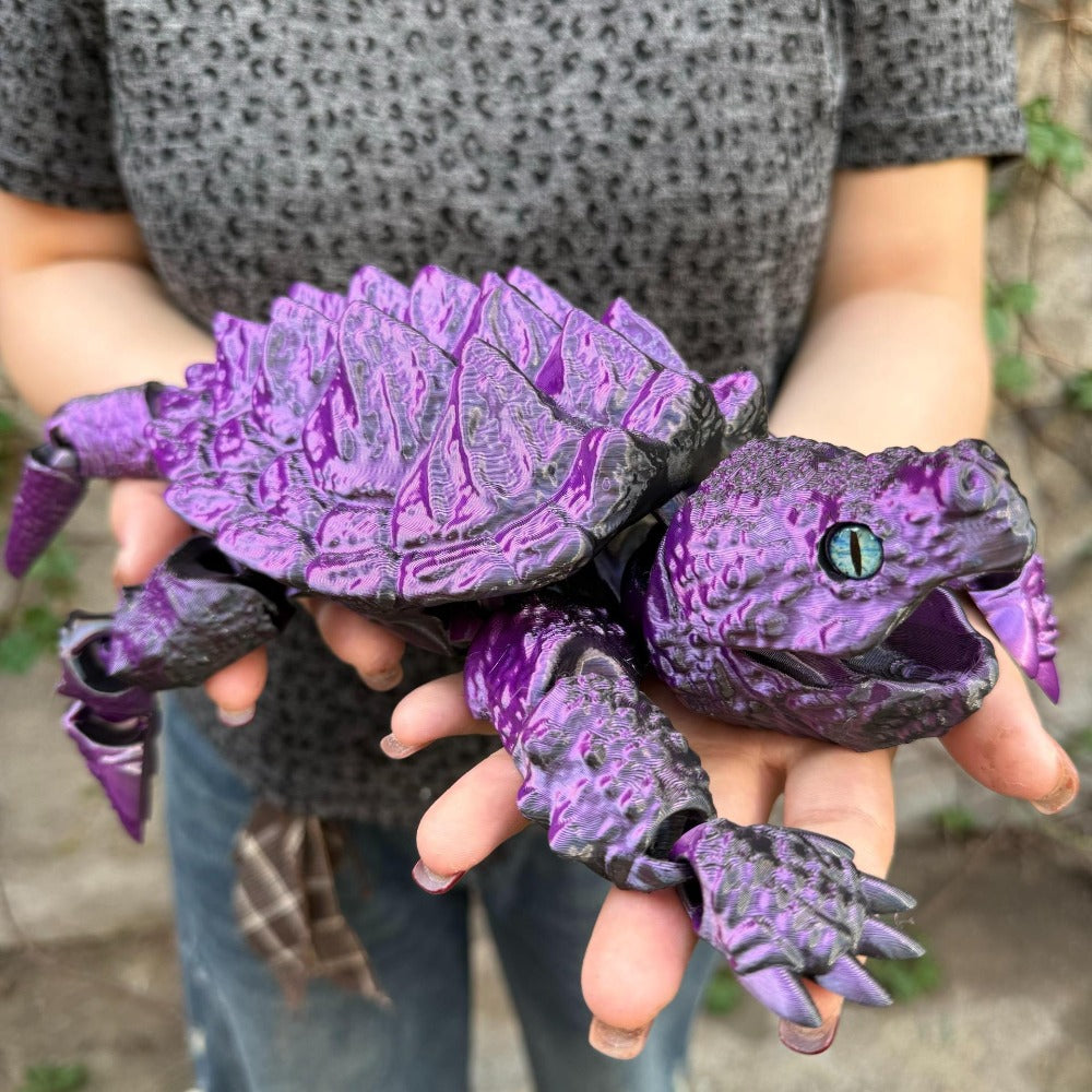 Articulated Crocodile & Turtle 3D Printed Figure, Large Flexible Movable Joints Poseable Animal Collectible — image 9