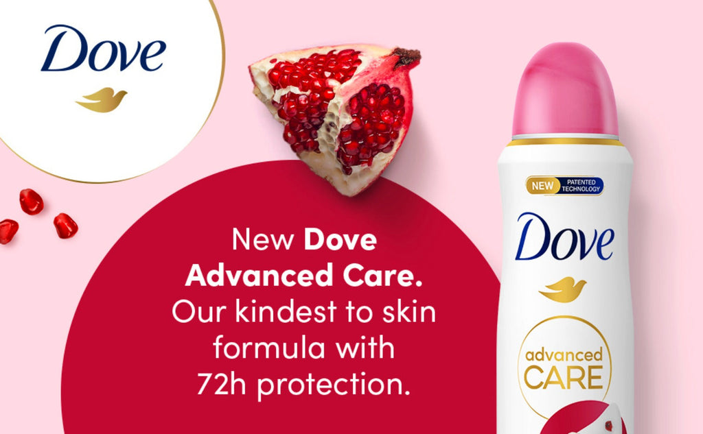 Pomegranate & Lemon Verbena Body Spray for Women Dove Go Fresh 150ml Long Lasting Freshness Quick Dry Invisible No White Mark