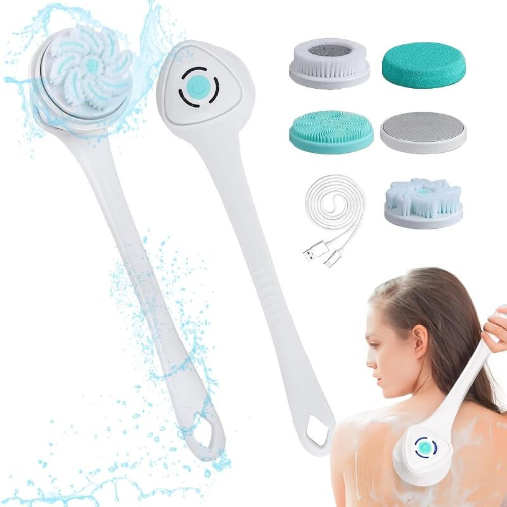 Electric Body Scrubber with Long Handle for Back Face and Full Body — image 10