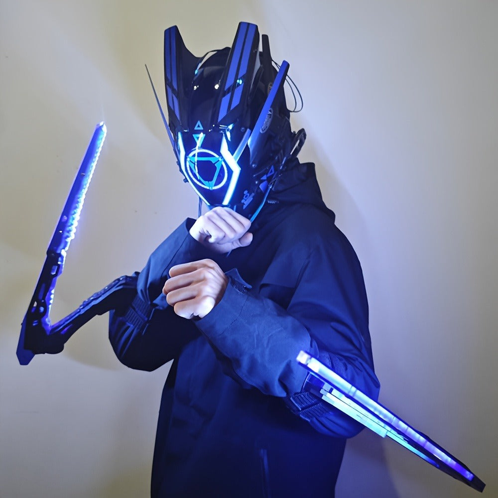 LED Mantis Knife Cyberpunk Light Up Acrylic Prop, Luminous Blade for Halloween Costume Cosplay Sci-Fi Role Play Party — image
