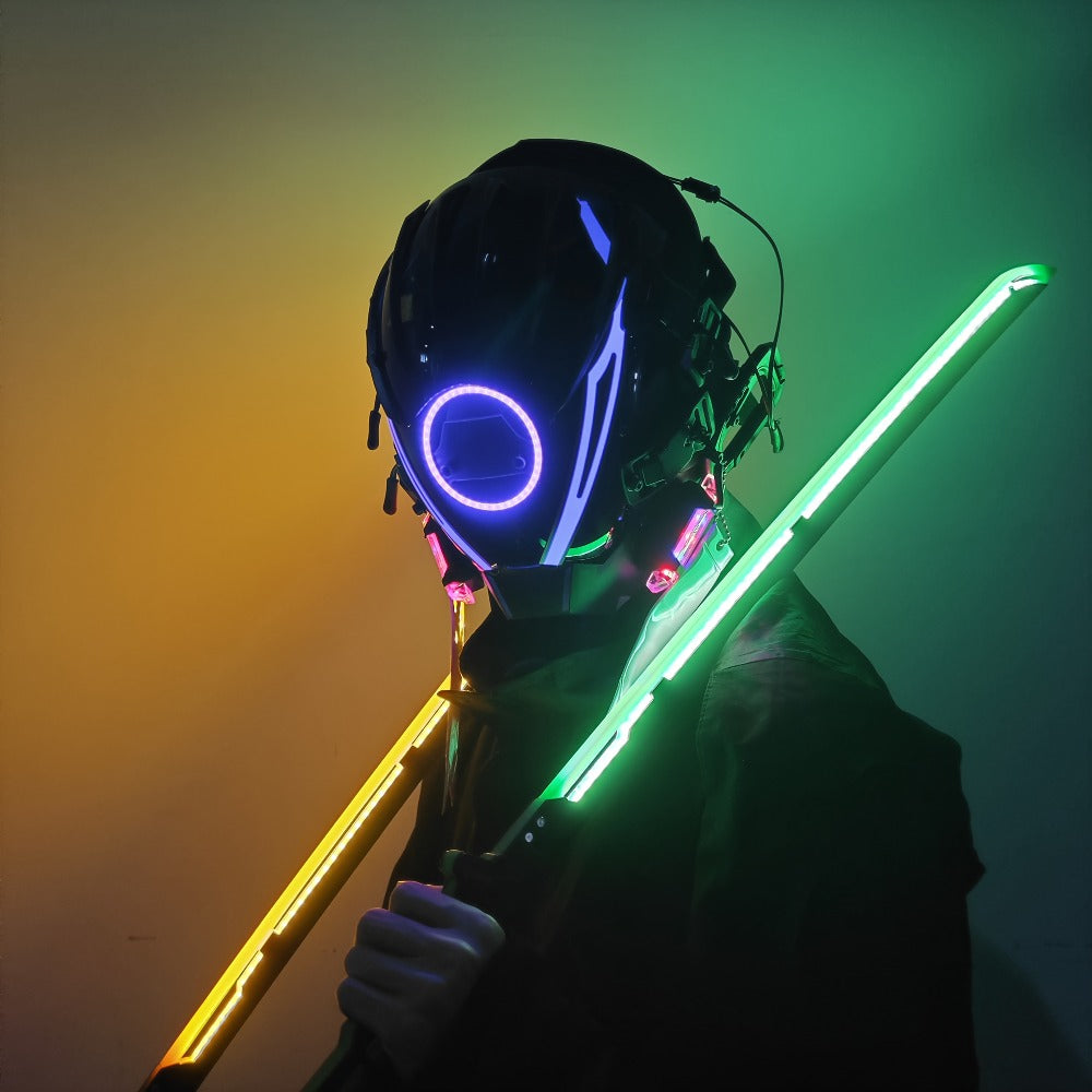 LED Cyberpunk Katana Prop 80cm Acrylic Luminous with the Listed Color, Size or Set Options for Everyday Use — image 9