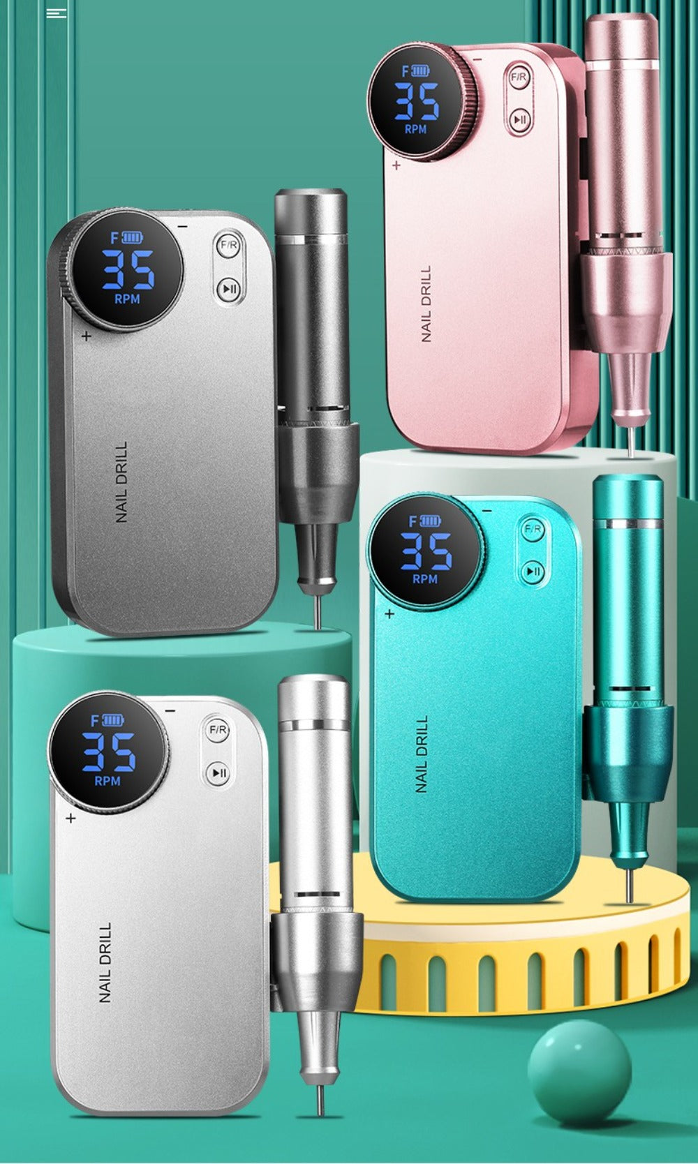 Electric Nail Polisher & Buffer Rechargeable High Power, Professional Manicure Pedicure Machine for Nail — image 23